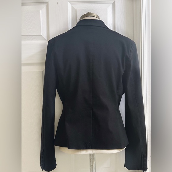 STAR CITY BLACK BLAZER WAIST CUT BUTTON DOWN SIZE M - Picture 3 of 5